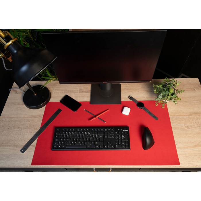Skrivbordsunderlägg PU 40x80 cm Black/red - 5