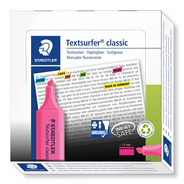 Överstrykningspenna Stadtler 364 - Textsurfer Classic rosa - 4