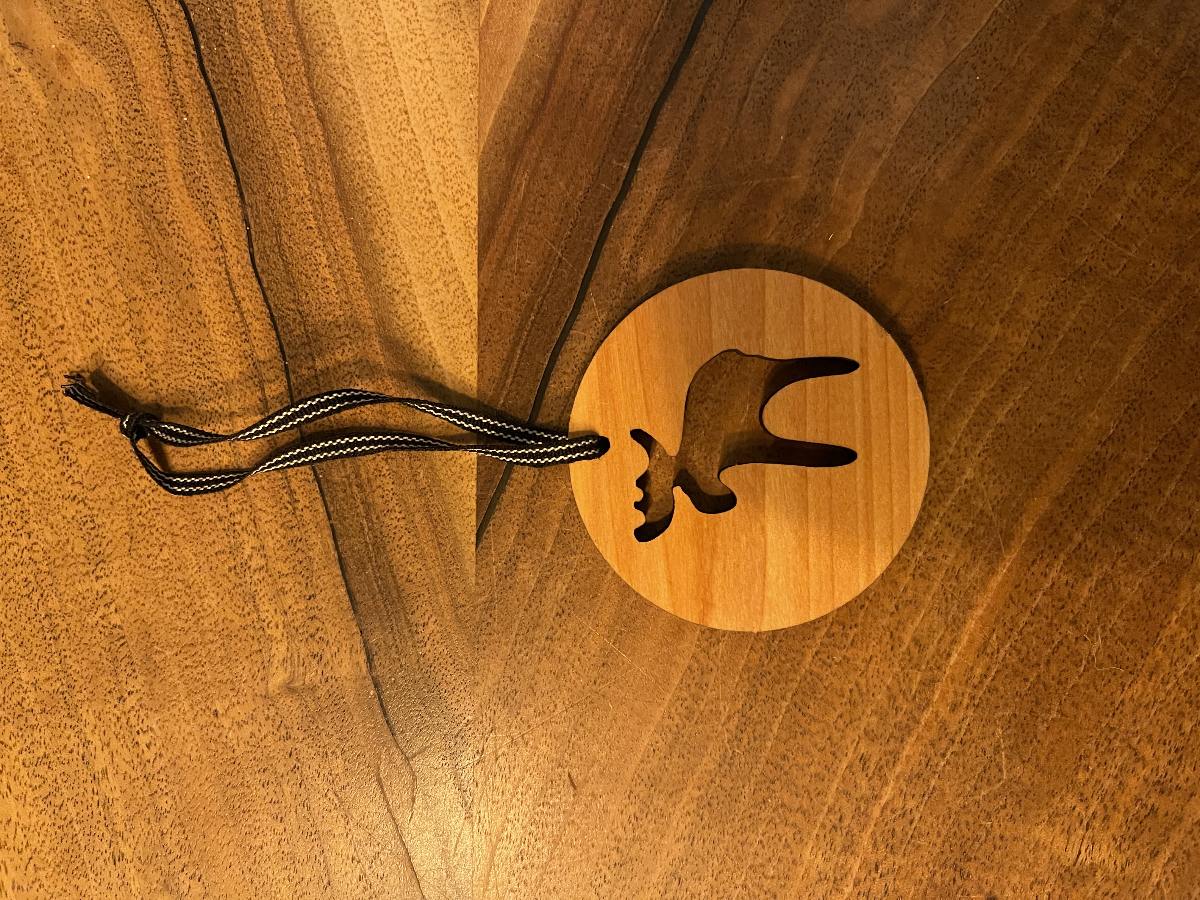 Weihnachtsbaumanhänger Elch aus Holz