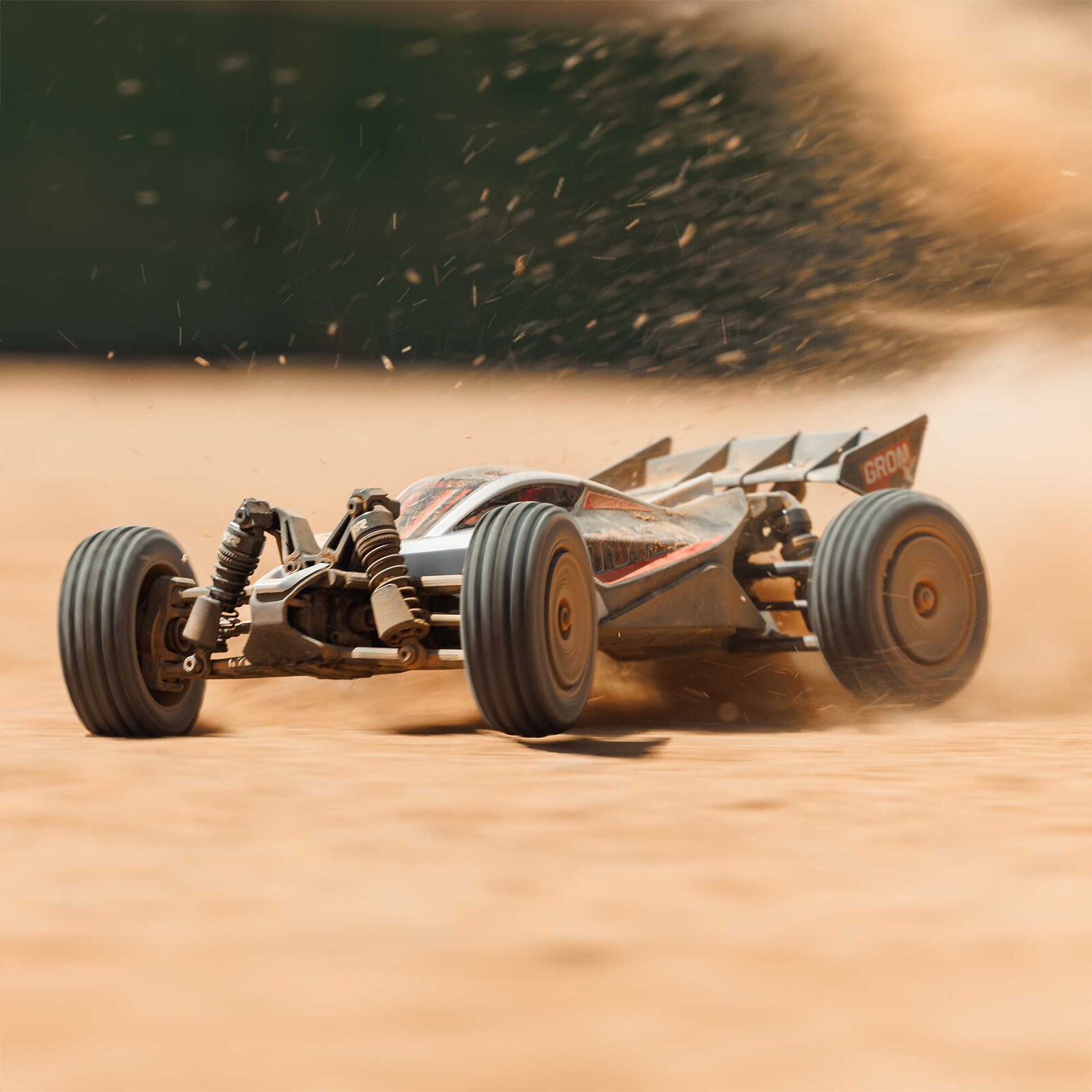 Arrma 1/14 TYPHON GROM 223S DSC 4X4 RTR Brushless Buggy, Silver - 9