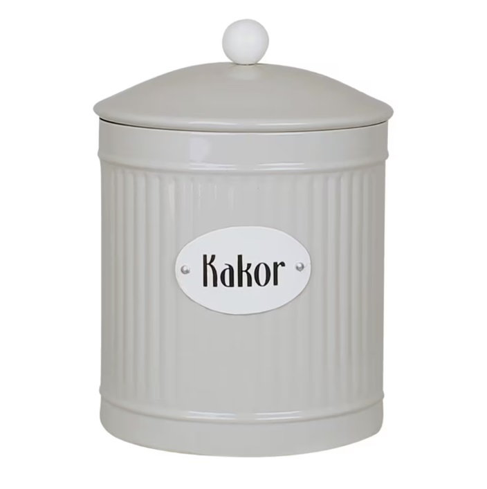 Plåtburk kakor "Hugo" (beige) - Strömshaga