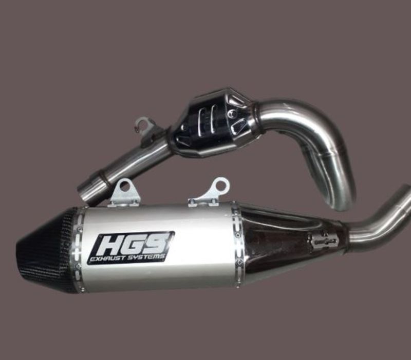 HGS Avgassystem 4T komplett set KTM450SX-F FC450 MC450F 23- Grey Carb