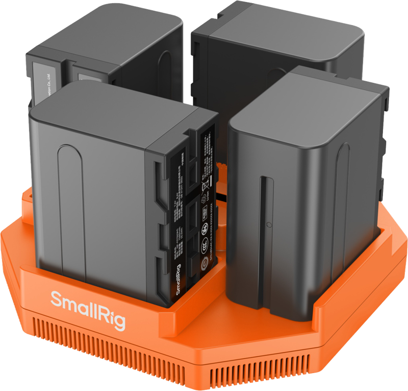 Smallrig 4837 NP-F 4-kanals batterilader - 3