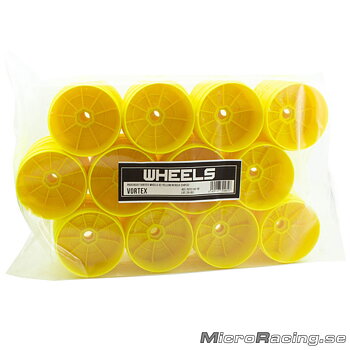 Procircuit - Vortex Rims V2, 1/8 Off Road, Yellow, Bulk, 12pairs