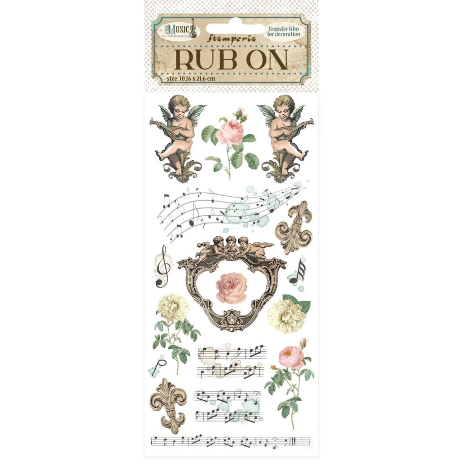 Music Rub-On 4x8,5 Inch Angels 