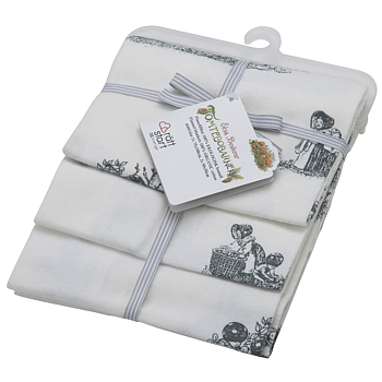 Rätt Start Filt Flanell 3- Pack  Grå -  Tomtebobarnen Elsa Beskow