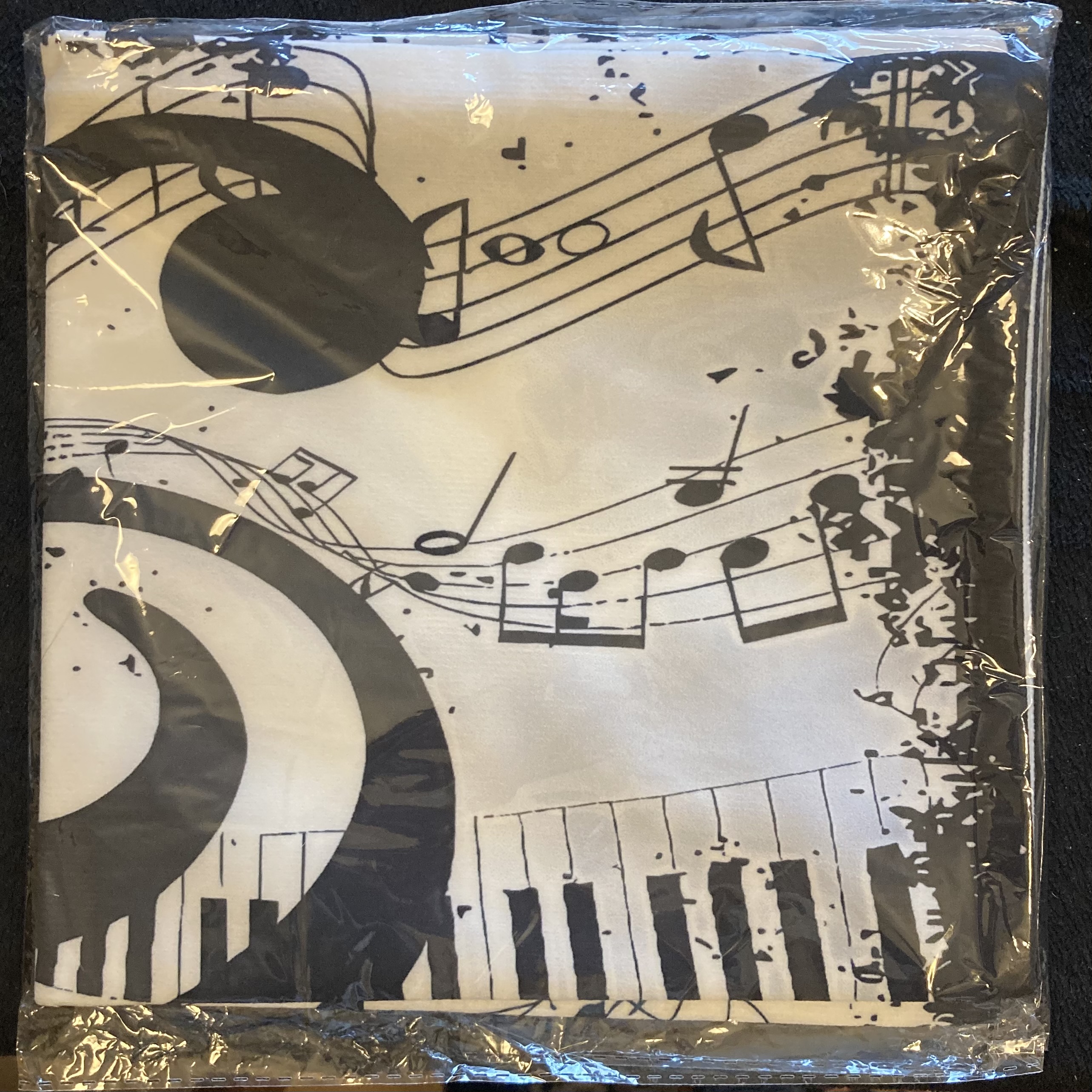 Kuddfodral Svart-Vit Musik - 4