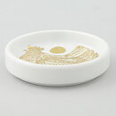 Gunvor Olin-Grönqvist (1964) Four Round Dishes with Golden Hen Decor 7 cm