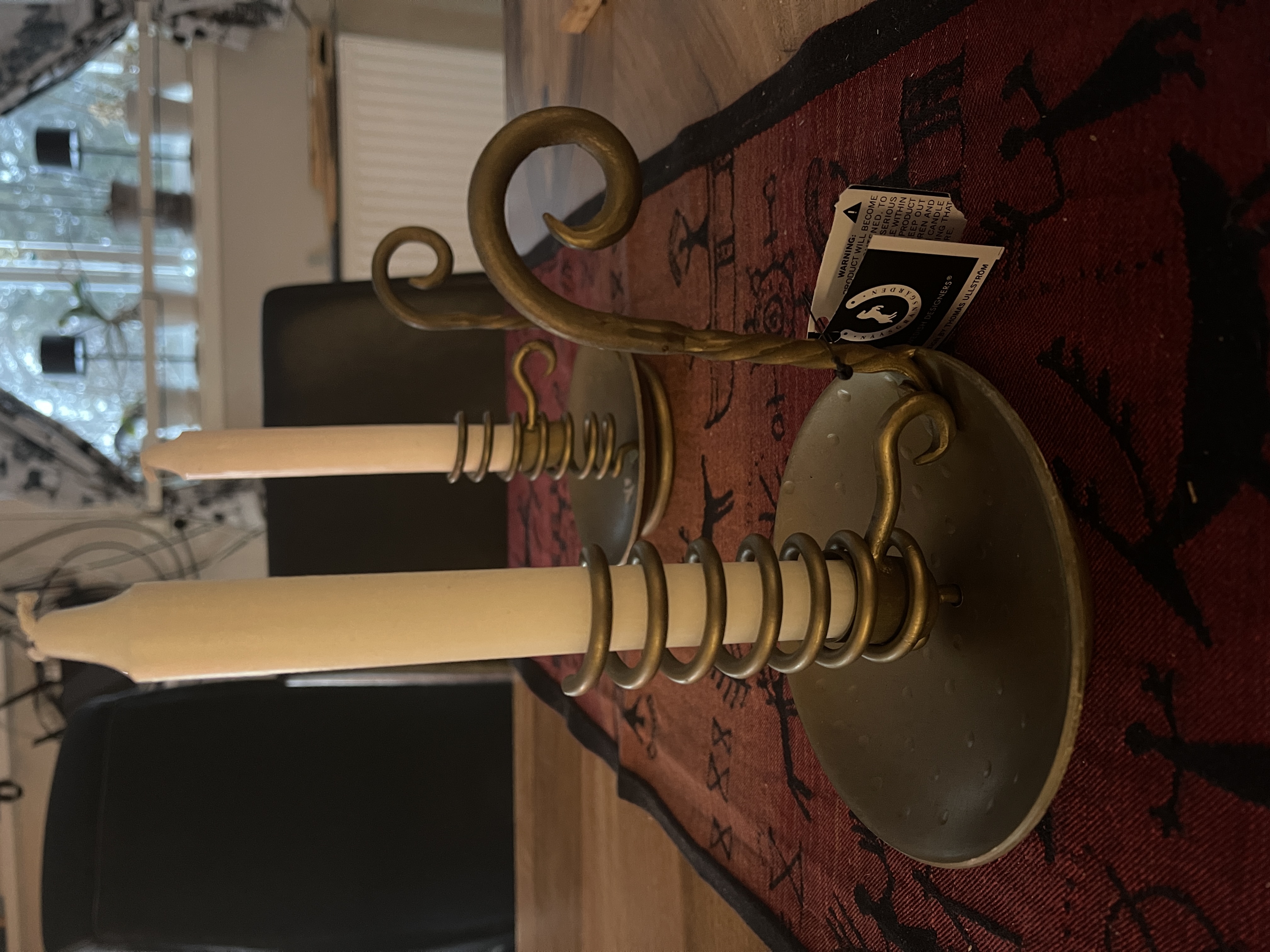 Stumpenkerzenhalter gold 14 cm - 2