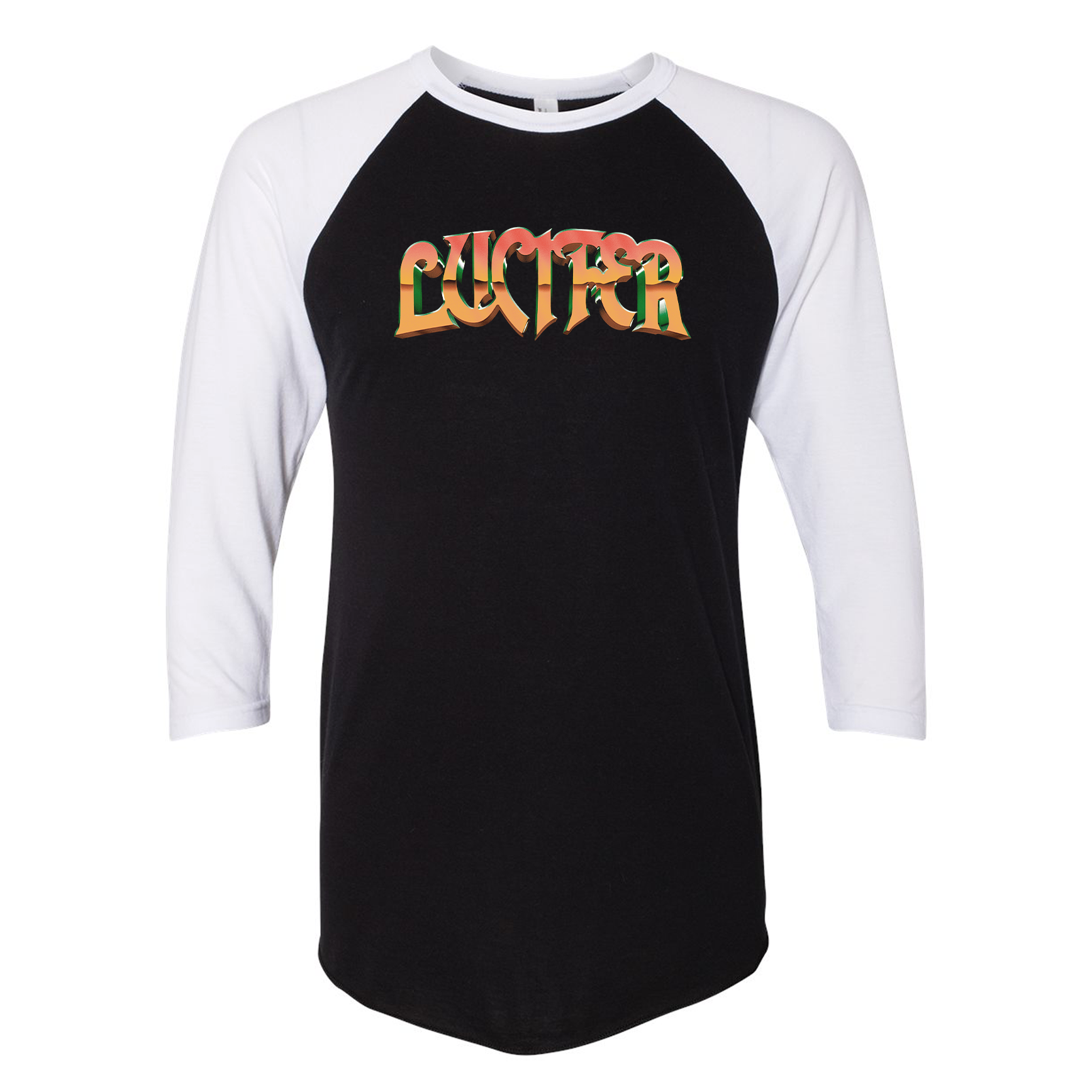 LUCIFER - 3/4 BASEBALL, CHROME LOGO