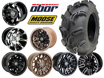 Hjulsats 12" Moose Aluminiumfälg med Obor Scoprio 27" däck