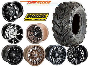 Hjulsats 12" Moose Aluminiumfälg med Mud Crusher 28" däck