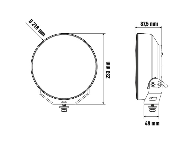 Optibeam Elites 9" 170W LED extraljus - Bred - 5
