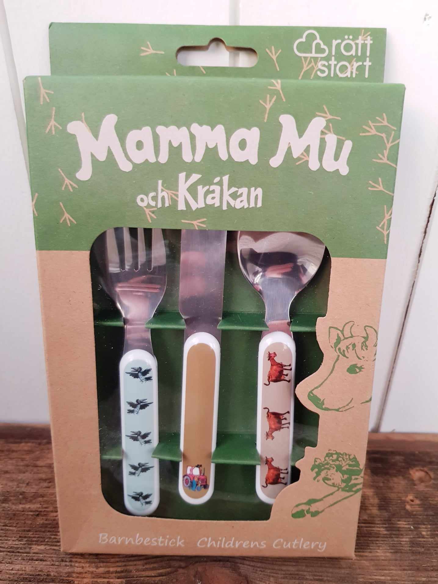 Bestick Mamma Mu i 3 delar