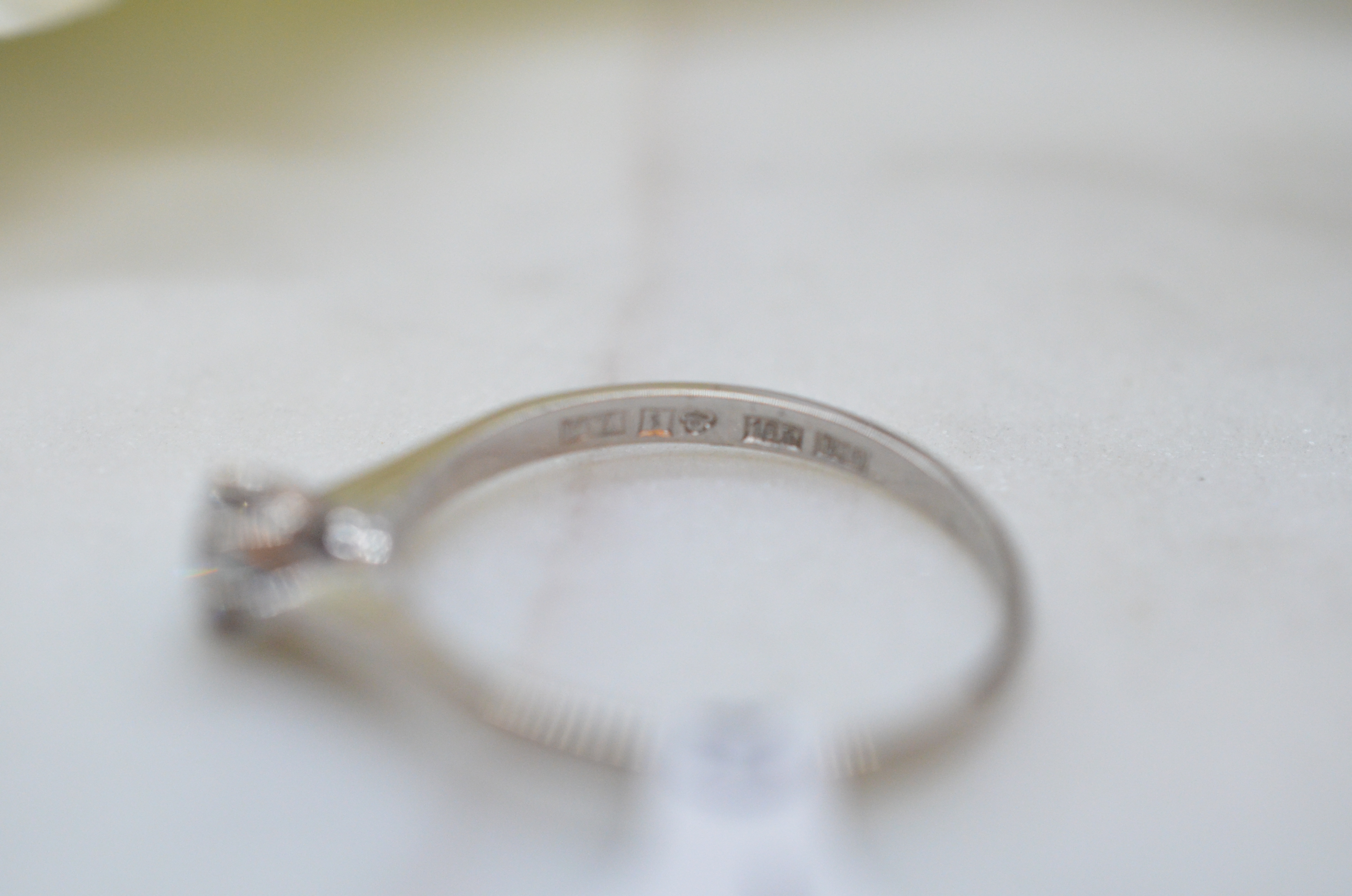 Vintage 18k solitaire ring 0,37 ct - 3