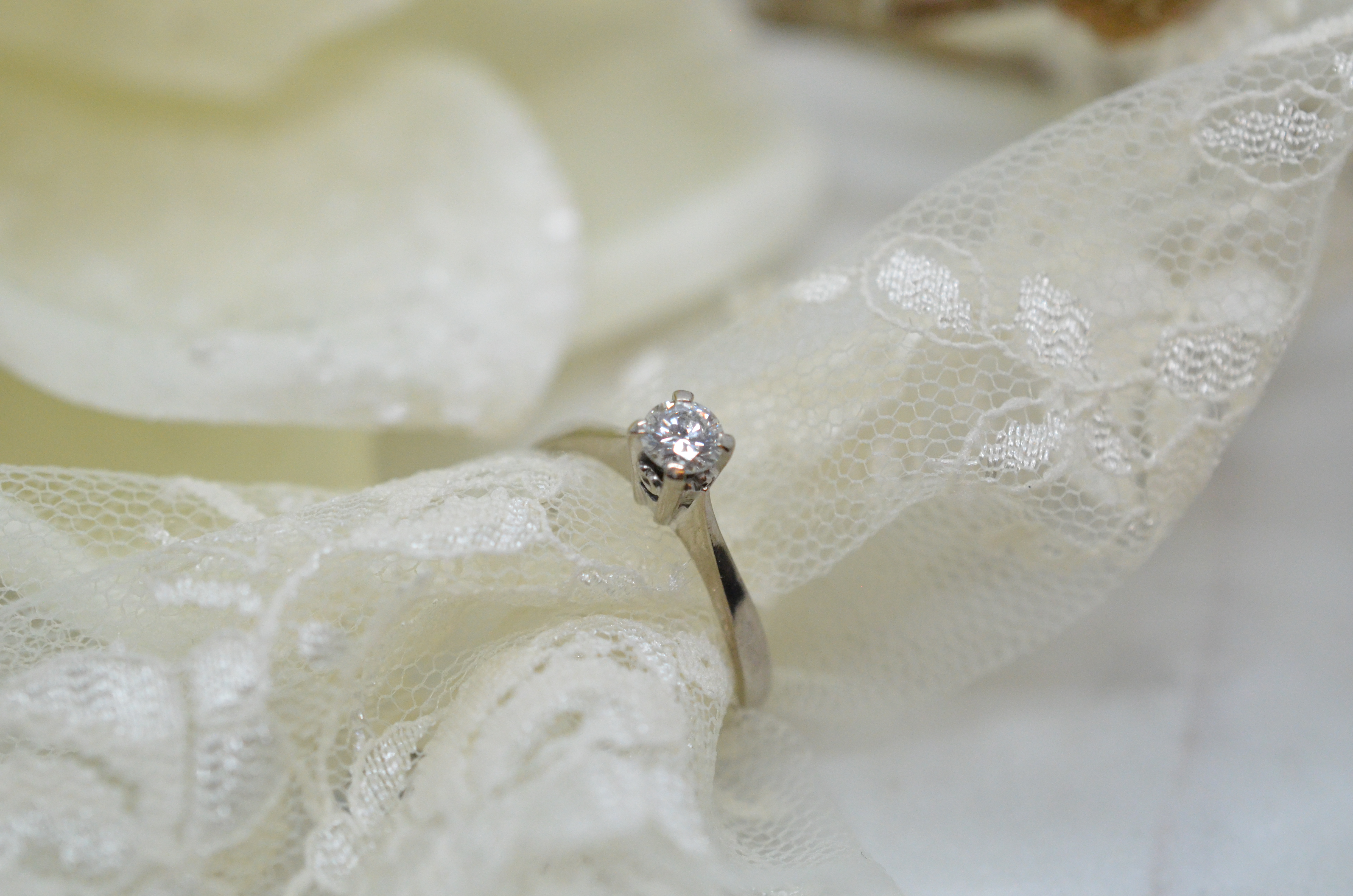 Vintage 18k diamond ring 0,30 ct GIA - 3