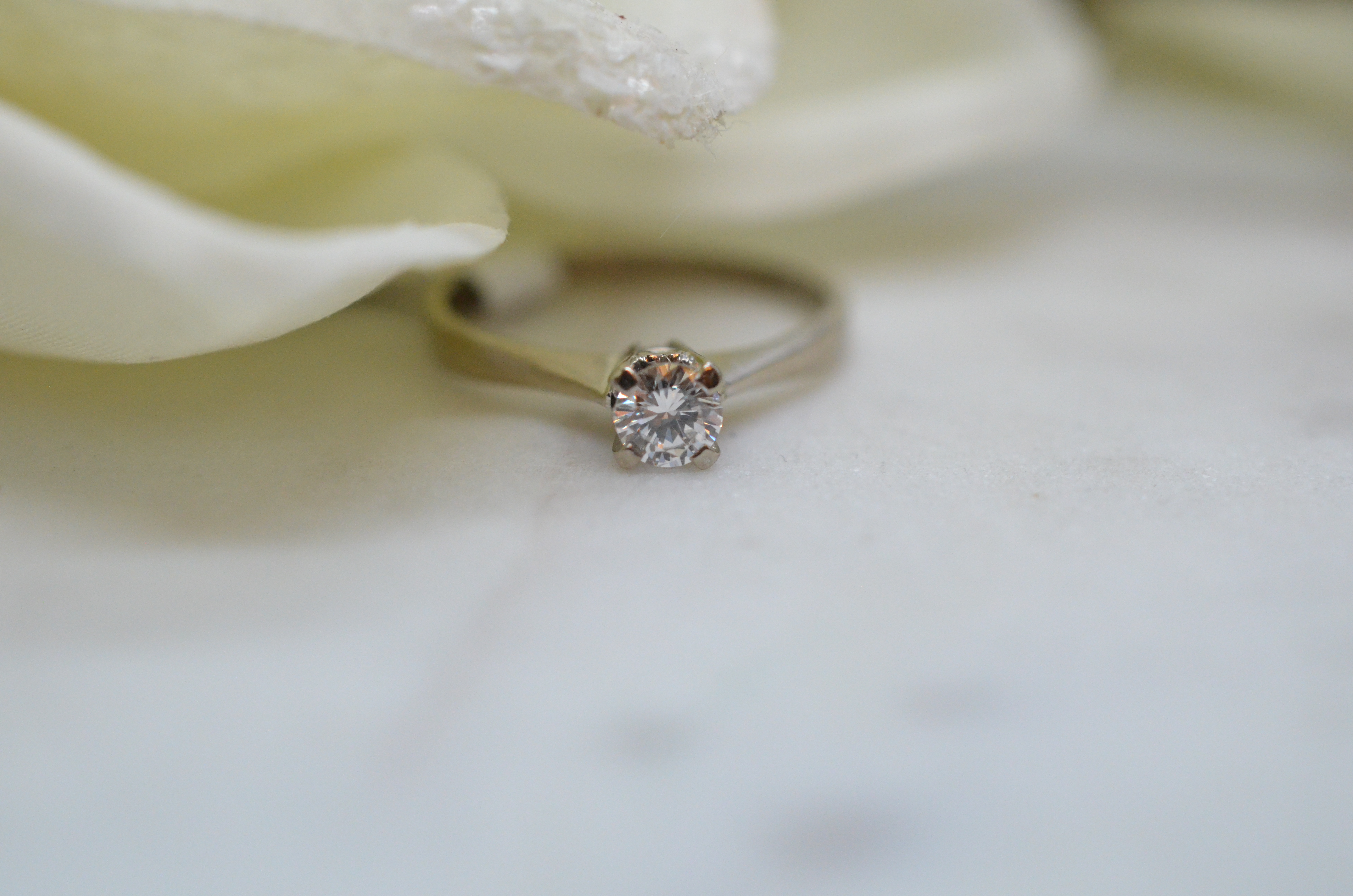 Vintage 18k diamond ring 0,30 ct GIA - 2