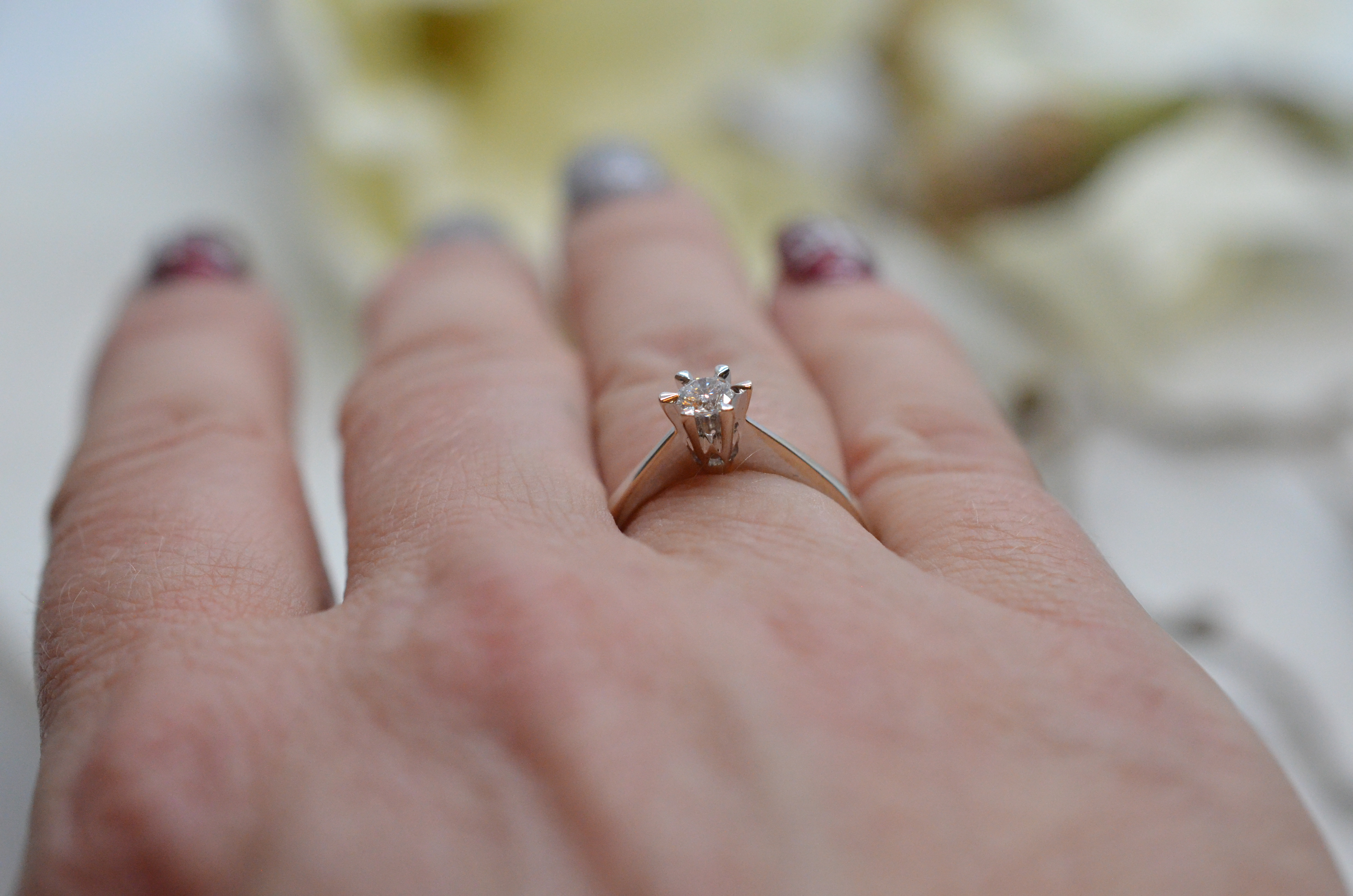 Vintage 18k "Galaxia" diamantring, 0,22 ct - 5