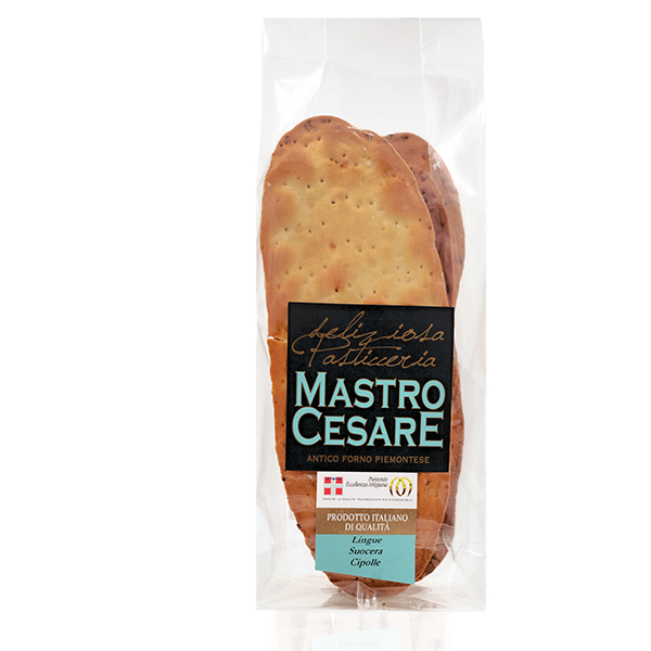 Lingue Suocera med Lök, 150 g italienska kex, svärmorstungor