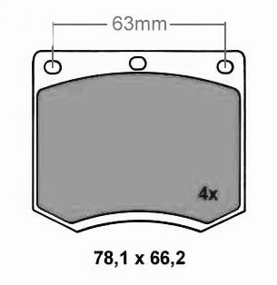Brake pads front kit (4pcs) Capri/Cortina/Escort/Granada/Taunus