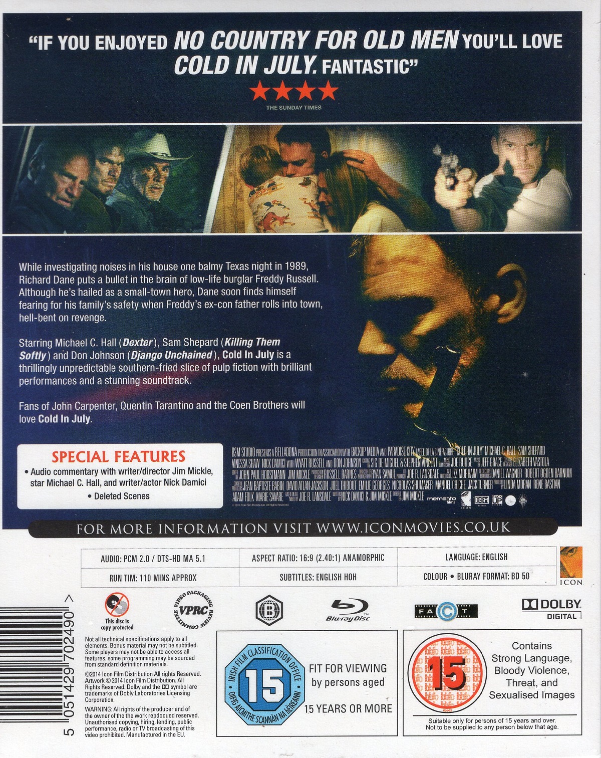 Cold In July (ej svensk text) (Blu-ray) - 2