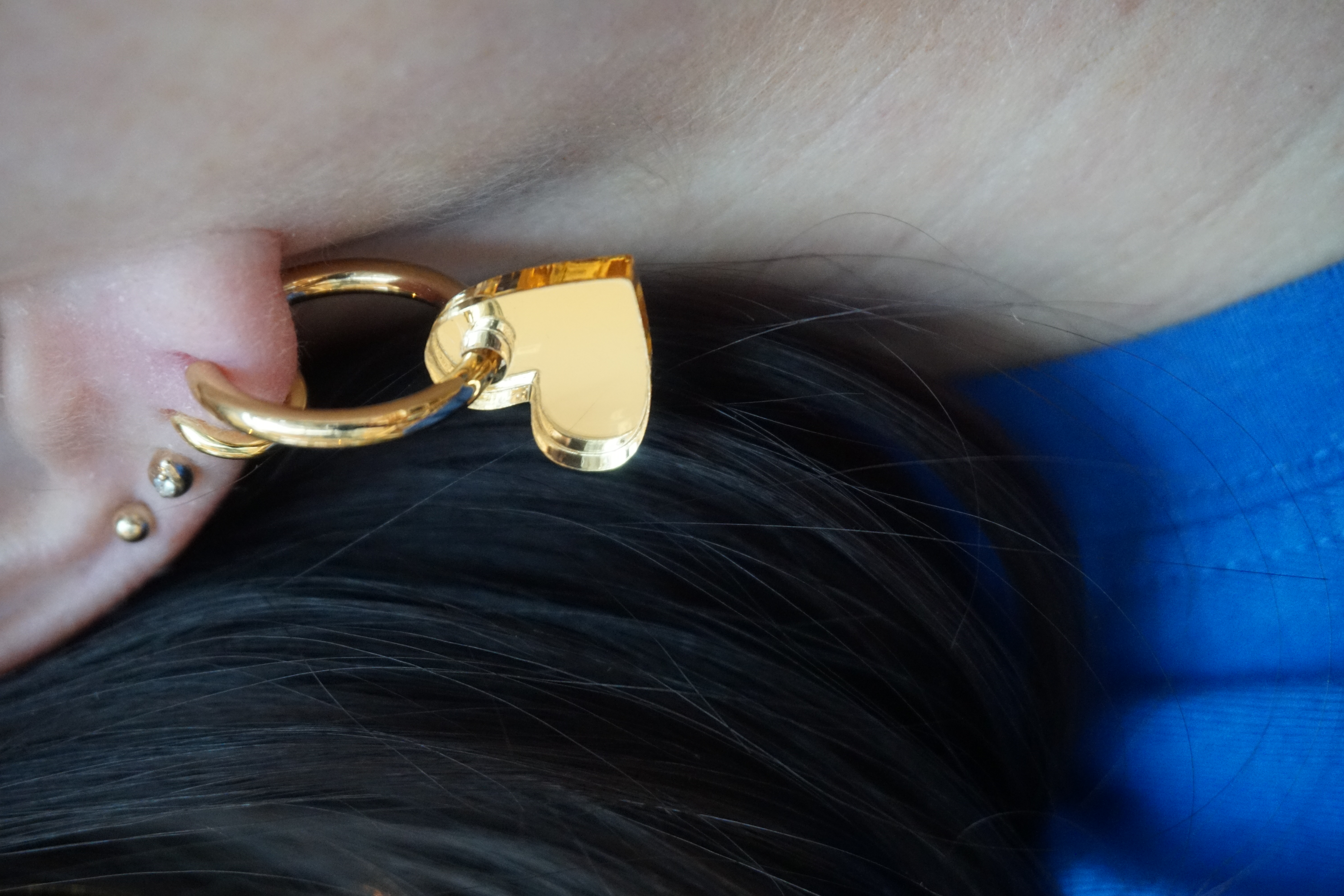 Minihjärta guld hängen