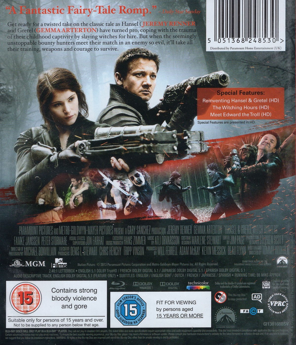 Hansel & Gretel - Witch Hunters (ej svensk text) (Blu-ray) - 2