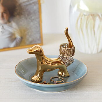 Ringhållare Hund - Guld