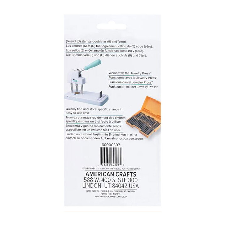 WeRMK Jewelry Press Alphapet Stamps - Handwritten Uppercase & Numbers