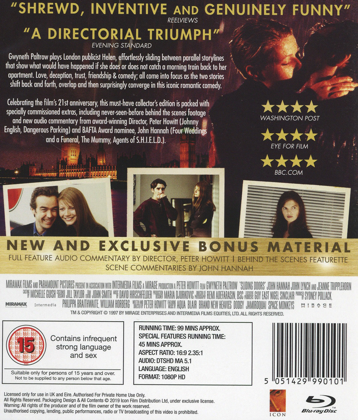 Sliding Doors (ej svensk text) (Blu-ray) - 2
