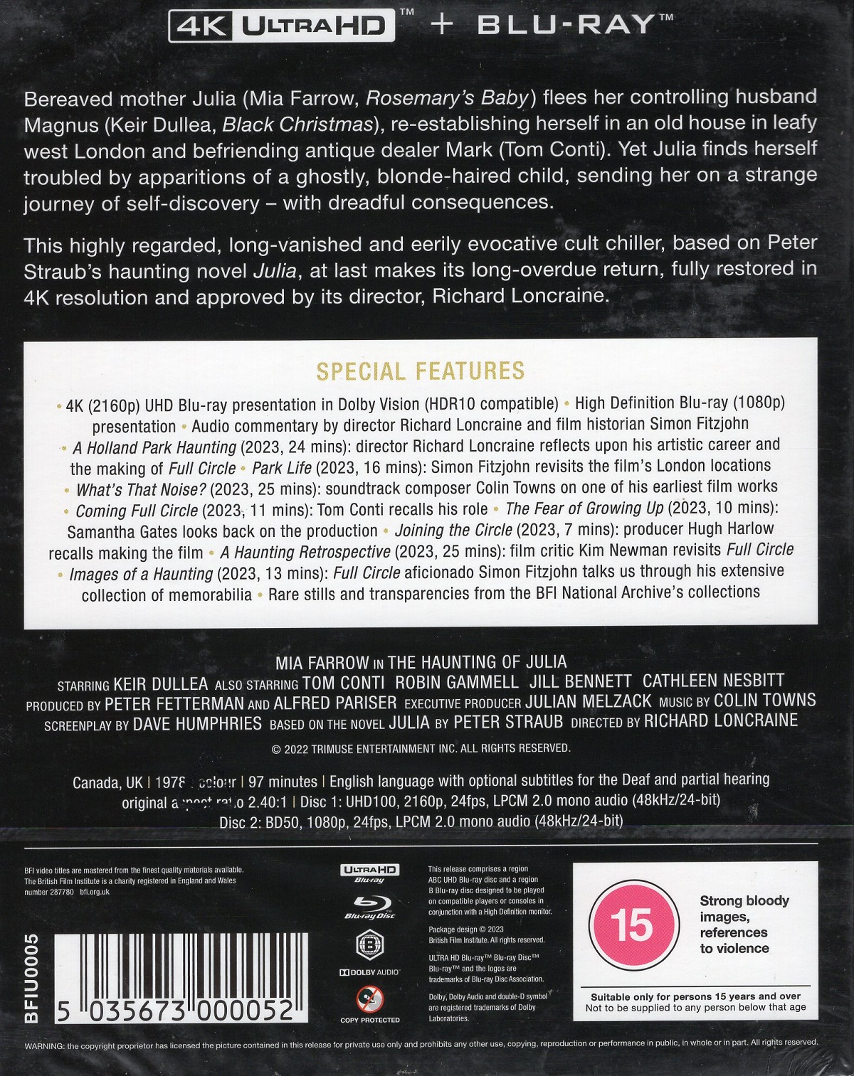 Full Circle - The Haunting of Julia (Limited Edition) (ej svensk text) (4K Ultra HD + Blu-ray) - 2