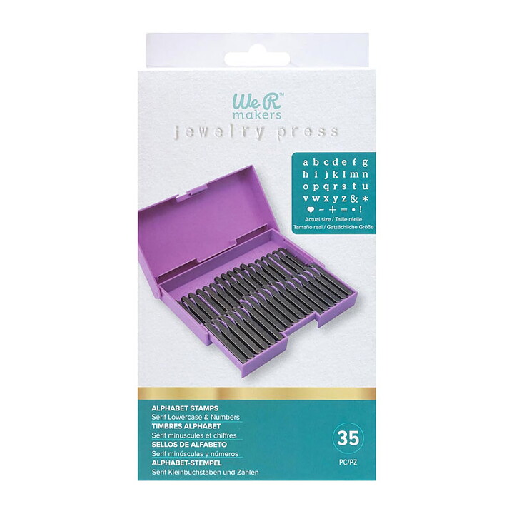 WeRMK Jewelry Press Alphapet Stamps - Serif Lowercase & Symbols
