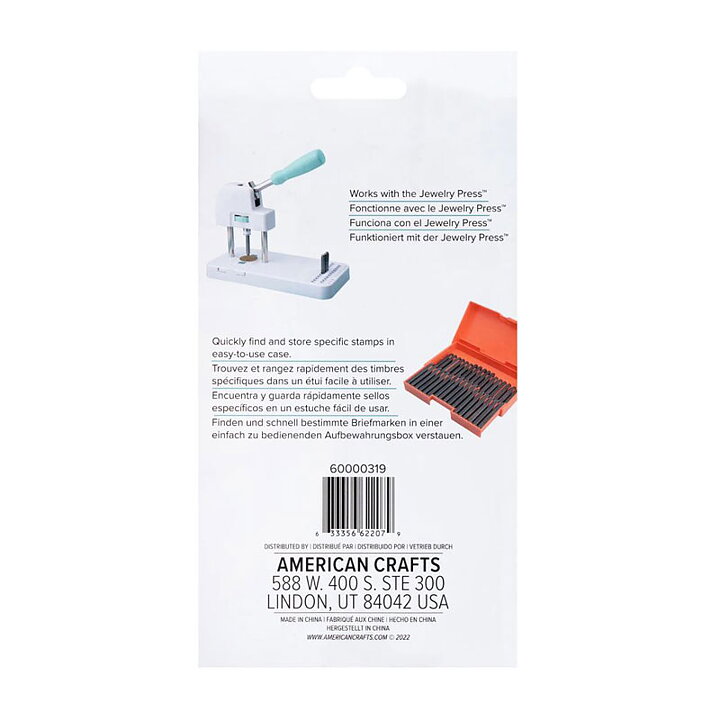 WeRMK Jewelry Press Alphapet Stamps - Handwritten Lowercase & Symbols