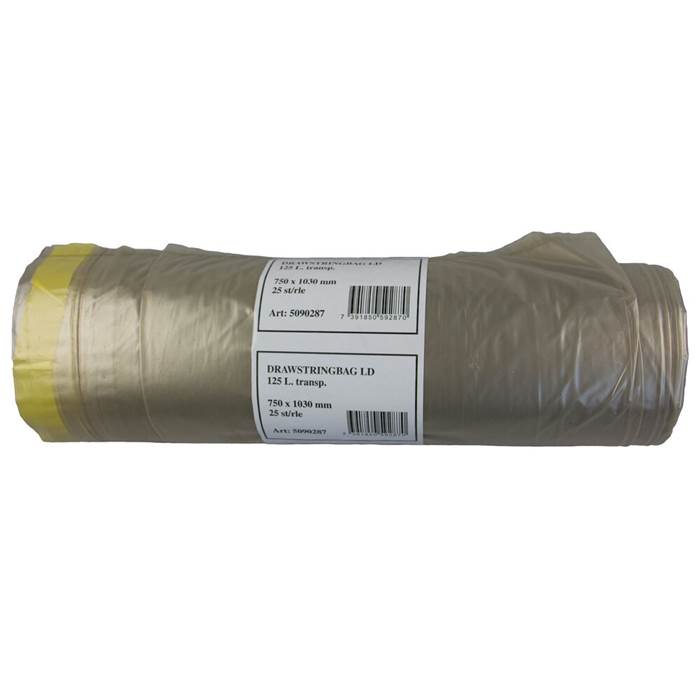 Sopsäck Draw 125L 25/rl Transp