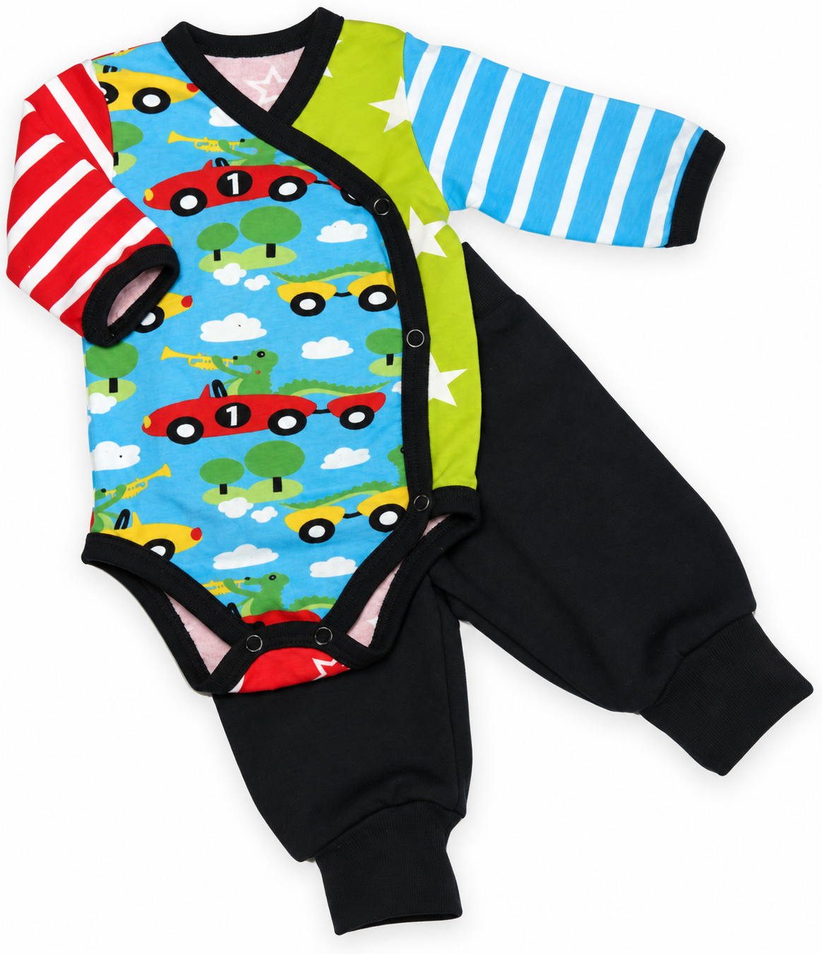 Babyset i bomull –Krokodilen i bilen | 50/56