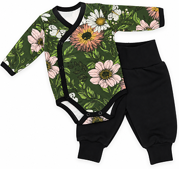Babyset i bomull – Blomster | 50/56