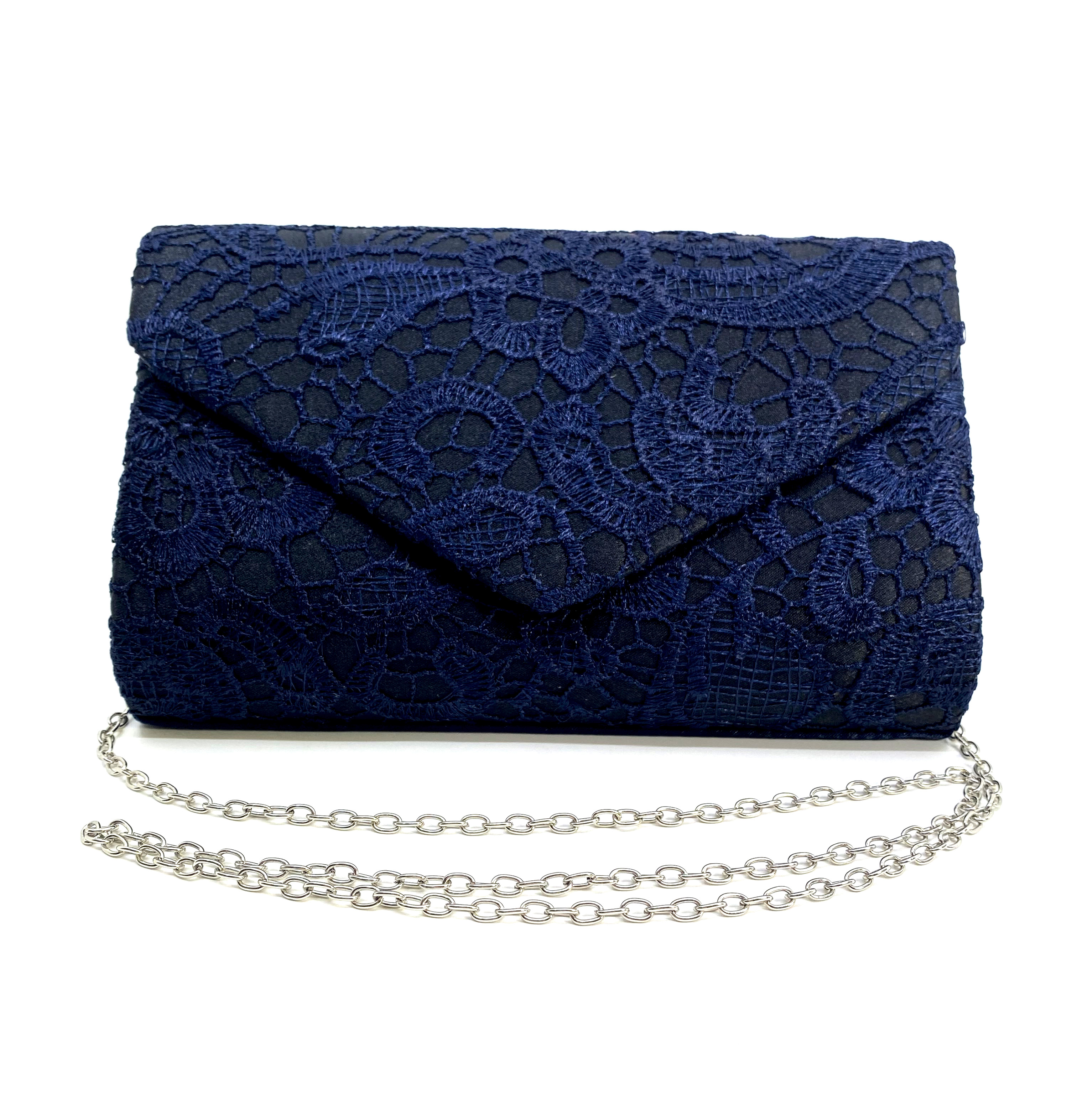 LAILA LACE CLUTCH BLUE