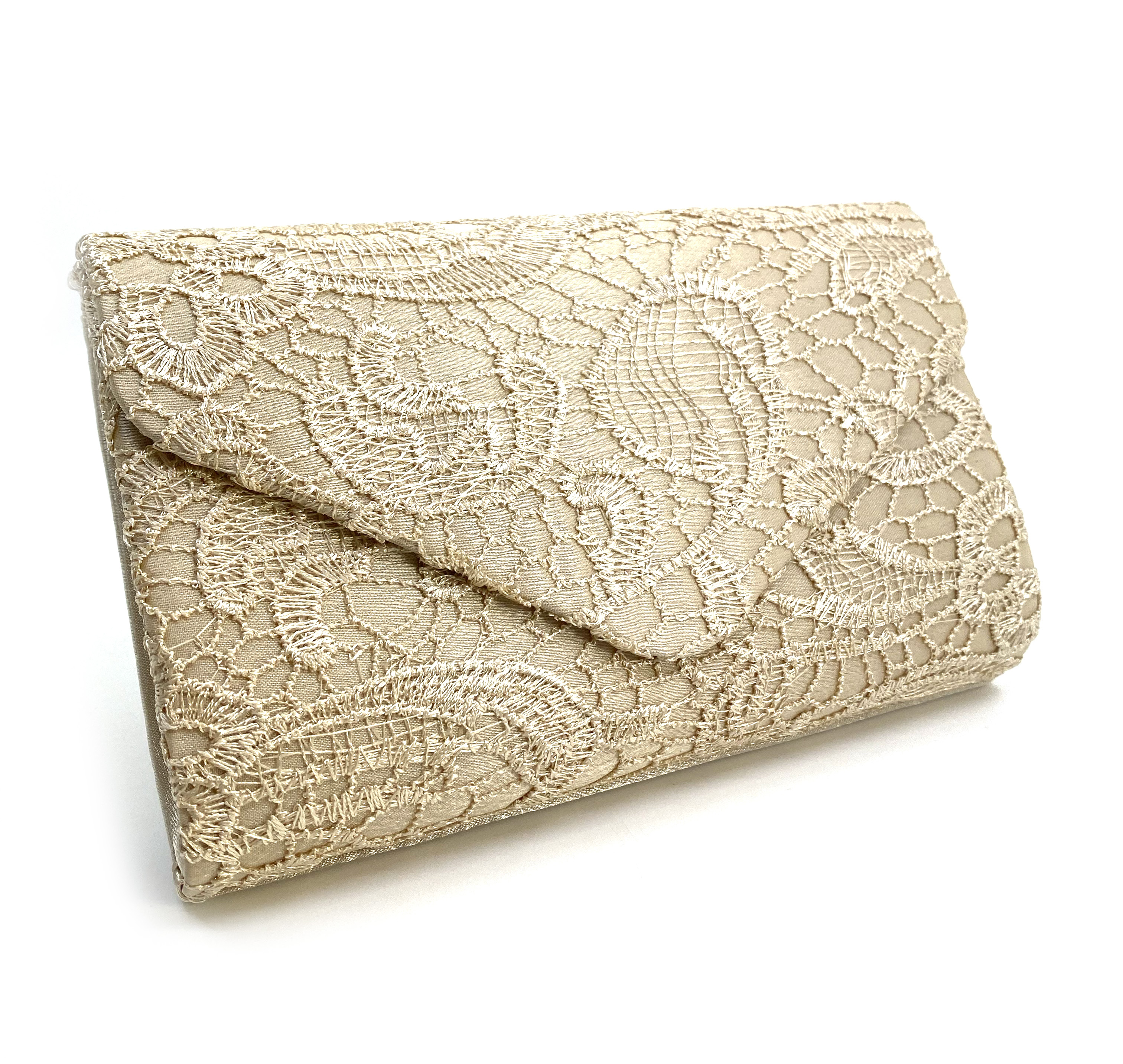 LAILA LACE CLUTCH BEIGE