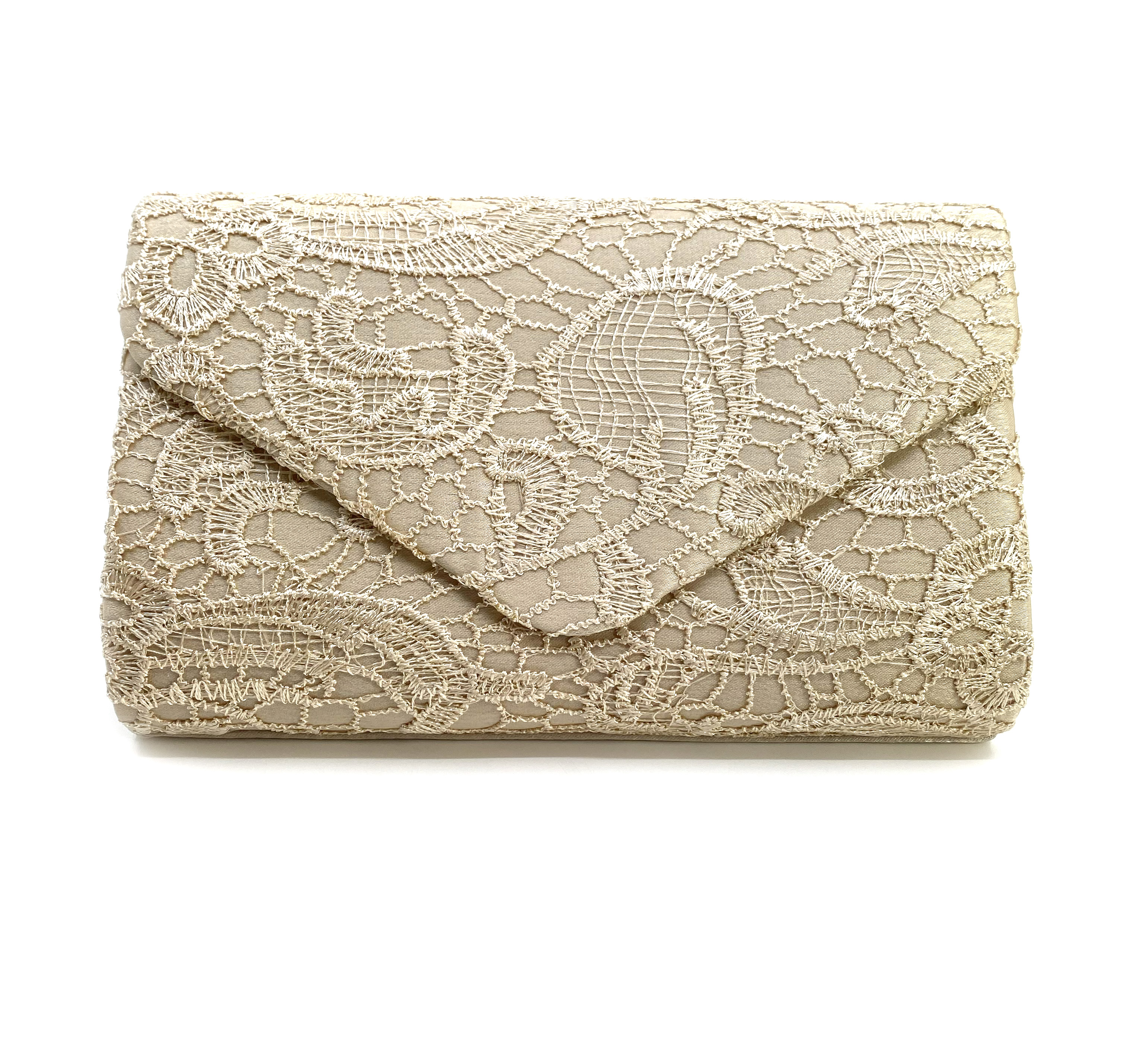 LAILA LACE CLUTCH BEIGE