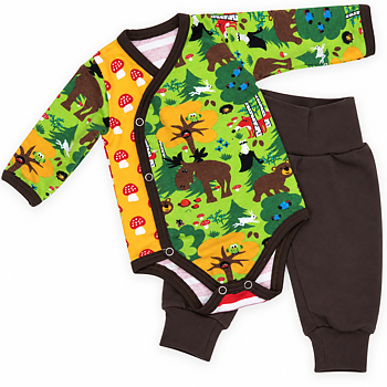 Babyset i bomull – Skogens djur | 50/56