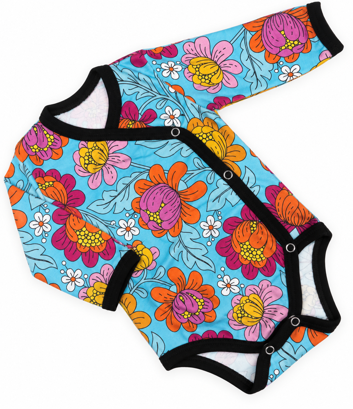Babyset i bomull – Färgglada blommor | 50/56 - 2