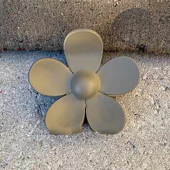 Annica Vallin - Hårklämma L Flower Khaki