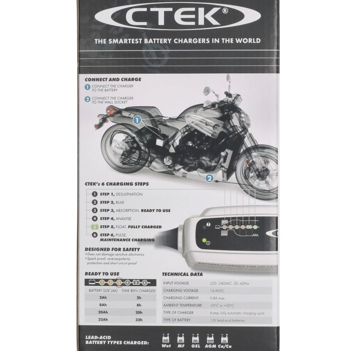 Batterieladegerät für Mopeds und Motorräder, Ctek XS 0.8 - 2