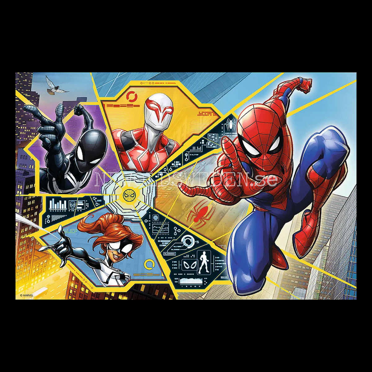 SPIDER-MAN MARVEL - Puzzle - 60 bitar - 33 x 22 cm - 2