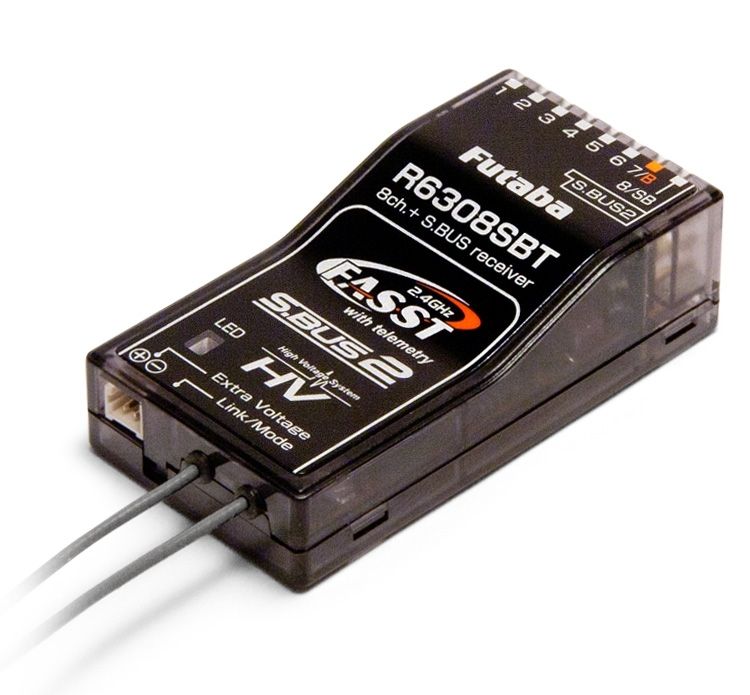 Futaba R6308SBT Futaba Mottagare R6308SBT 8CH, S.BUS, S.BUS2, 2.4GHz FASST