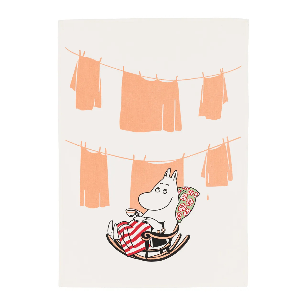 Moomin Kitchen Towel 50x70 cm - Moominmamma in the rocking chair