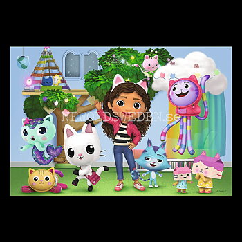 GABBY'S DOLLHOUSE - Puzzle - 100 bitar - 41 x 27.5 cm