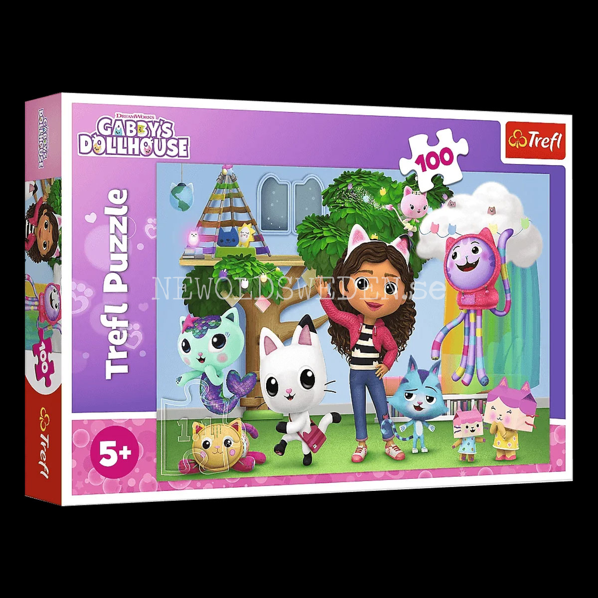 GABBY'S DOLLHOUSE - Puzzle - 100 bitar - 41 x 27.5 cm
