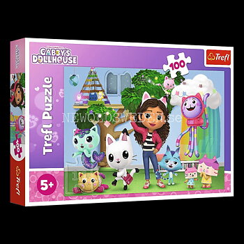 GABBY'S DOLLHOUSE - Puzzle - 100 bitar - 41 x 27.5 cm