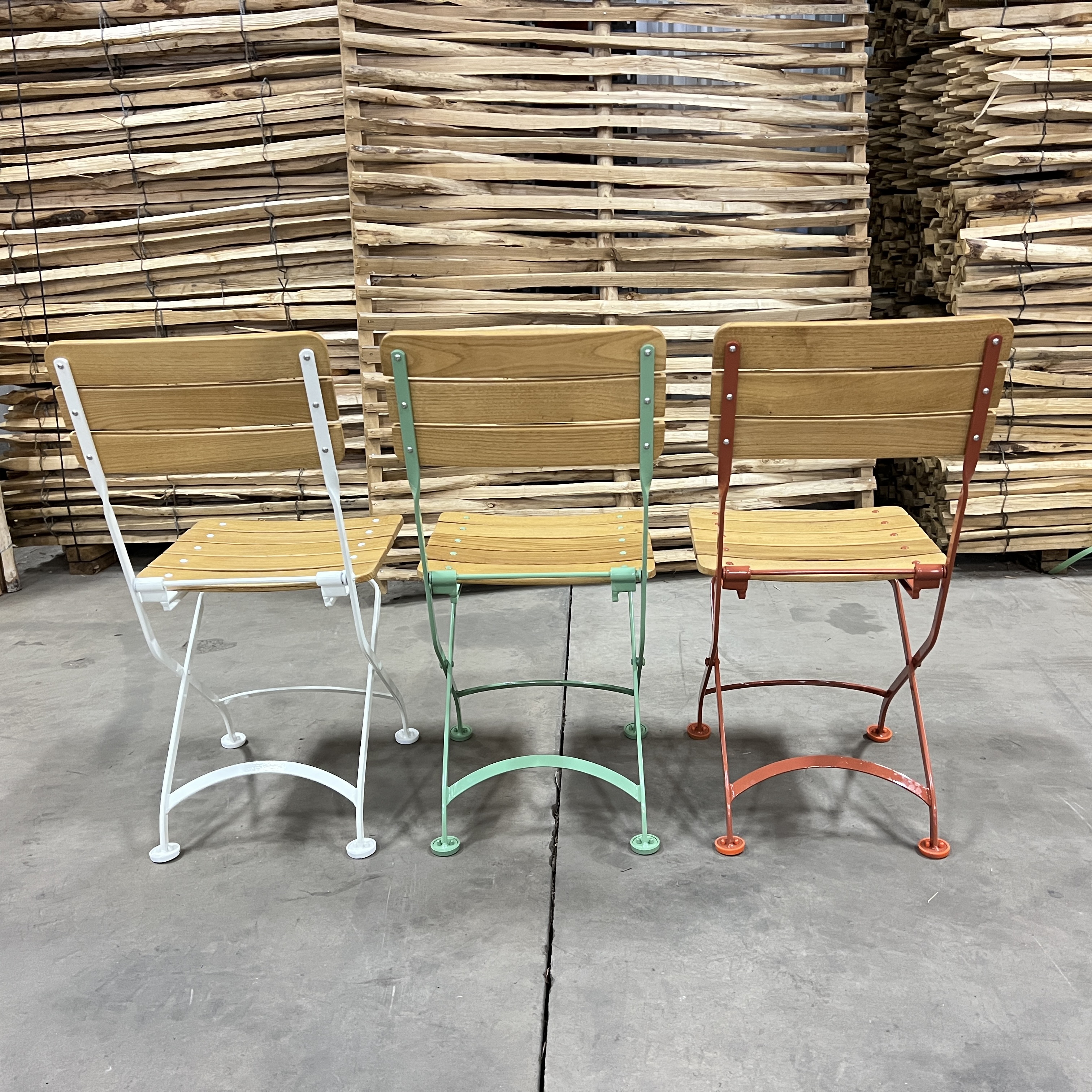 Café Gardenchair Chestnut - Gotland White - 4